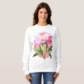 Pink Peony Dot Mosaic Flower Trui (Voorkant volledig)
