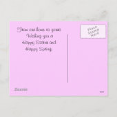 Pink Peony Easter Briefkaart (Achterkant)