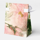 Pink Peony Elegant Floral Bedankdoosjes (Achterkant)