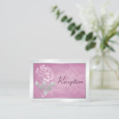 Pink Peony en Silver Enclosure Kaart (Staand voorkant)