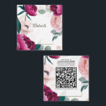 Pink Peony Eucalyptus Garden Floral Wedding Detail Vierkante Visitekaartje<br><div class="desc">customize however you want</div>