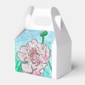 Pink Peony Favor Box Bedankdoosjes (Achterkant)