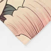 Pink Peony Fleece Deken (Hoek)