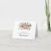 Pink Peony Floral 100th Birthday Foto Bedankkaart (Voorkant)