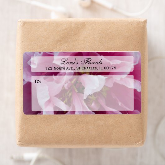 Pink Peony Floral Etiket (Insitu)