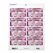 Pink Peony Floral Etiket (Full Sheet)