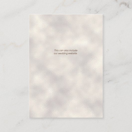 Pink Peony Floral Gold Script & Lijst Details Informatiekaartje (Achterkant)