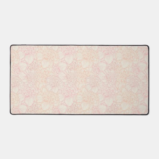 Pink Peony Floral Pattern Bureaumat (Voorkant)