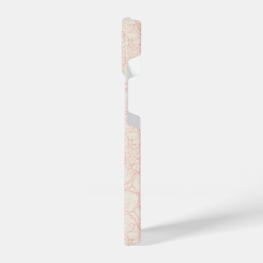 Pink Peony Floral Pattern iPhone Hoesje (Linkerkant)