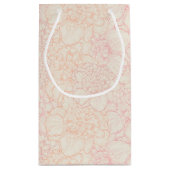 Pink Peony Floral Pattern Klein Cadeauzakje (Achterkant)