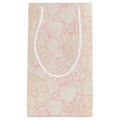 Pink Peony Floral Pattern Klein Cadeauzakje (Voorkant)