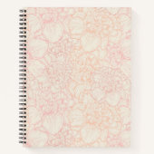 Pink Peony Floral Pattern Notitieboek (Voorkant)