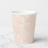 Pink Peony Floral Pattern Papieren Bekers (Achterkant)