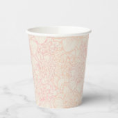 Pink Peony Floral Pattern Papieren Bekers (Links)