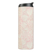 Pink Peony Floral Pattern Thermosbeker (Gedraaid links)