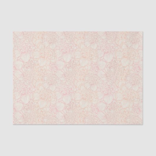 Pink Peony Floral Pattern Tissuepapier (Voorkant)