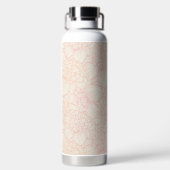Pink Peony Floral Pattern Waterfles (Achterkant)