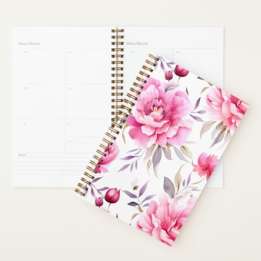 Pink Peony Floral Planner (Display)