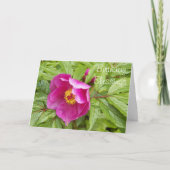 Pink Peony Floral Religity Birthday Kaart (Voorkant)