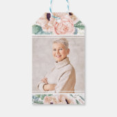 Pink Peony Floral Seed Packet Memorial Cadeaulabel (Achterkant)