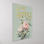 Pink Peony Floral Spring Folie Afdrukken (Laagn)