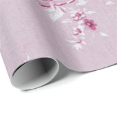 Pink Peony Floral Toile Fabric No.5 Cadeaupapier (Rol Hoek)