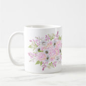 Pink Peony Floral Unicorn Whimsical™ Koffiemok (Links)