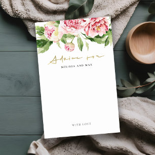 Pink Peony Floral Vrijgezellenfeest Advice for Cou