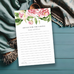 Pink Peony Floral Vrijgezellenfeest Advice for Cou