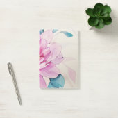 Pink Peony Floral Waterverf Art Post-it Notes (Kantoor)