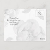 PINK PEONY FLORAL WEDING Bedankt Briefkaart (Achterkant)