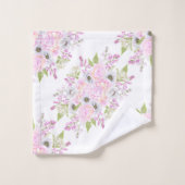 Pink Peony Floral Whimsical™ Bad Handdoek (Wasdoekje)