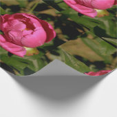 Pink Peony Floral wrapping Paper Cadeaupapier (Hoek)