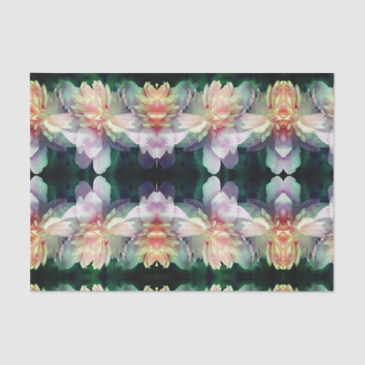 Pink Peony Flower Abstract Pattern Decoupage Tissuepapier (Voorkant)