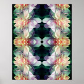 Pink Peony Flower Abstract Poster (Voorkant)