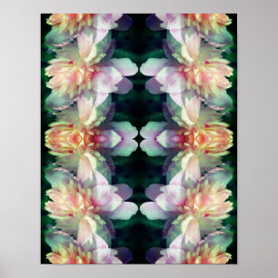 Pink Peony Flower Abstract Poster