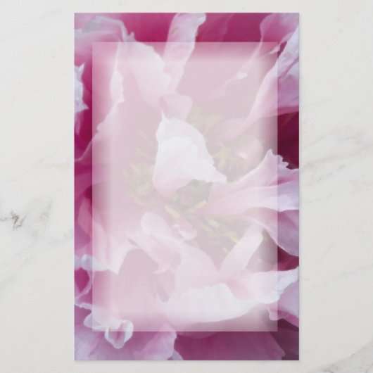 Pink Peony Flower Briefpapier (Voorkant)