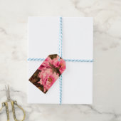Pink  Peony Flower Cadeaulabel (Met Touw)