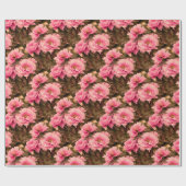 Pink  Peony Flower Cadeaupapier (Vlak)
