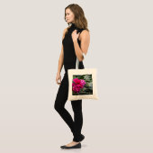 Pink Peony Flower Canvas tas (Voorkant (model))