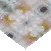 Pink Peony Flower Center - Abstract patroon Tafelkleed (Gekanteld)