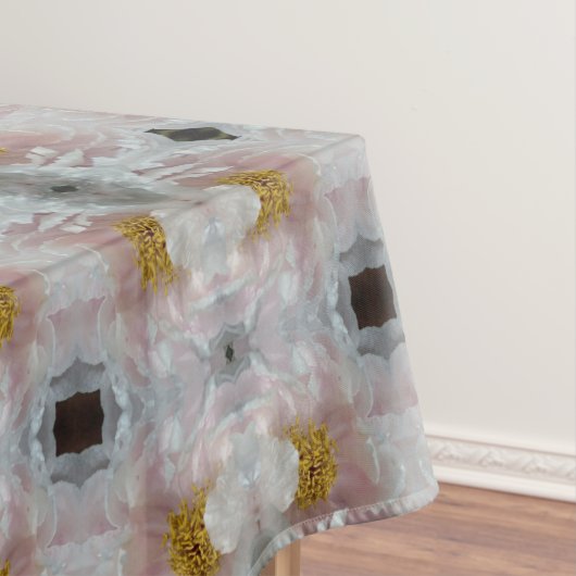 Pink Peony Flower Center - Abstract patroon Tafelkleed (Voorbeeld)