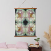 Pink Peony Flower Center Abstract Pattern Hangend Wandkleed (Slaapkamer)