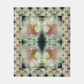 Pink Peony Flower Center Pattern Fleece Deken (Voorkant)