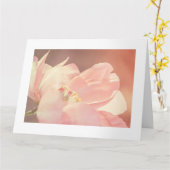 Pink Peony Flower Custom Birthday Big Kaart (Gele Bloem)