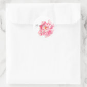 Pink Peony Flower Dank u Ronde Sticker (Tas)