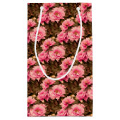Pink  Peony Flower Klein Cadeauzakje (Achterkant)