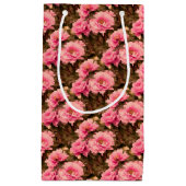 Pink  Peony Flower Klein Cadeauzakje (Voorkant)