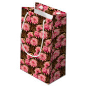 Pink  Peony Flower Klein Cadeauzakje (Achterkant Gekanteld)