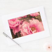 Pink Peony Flower Rechthoekige Sticker (Envelop)